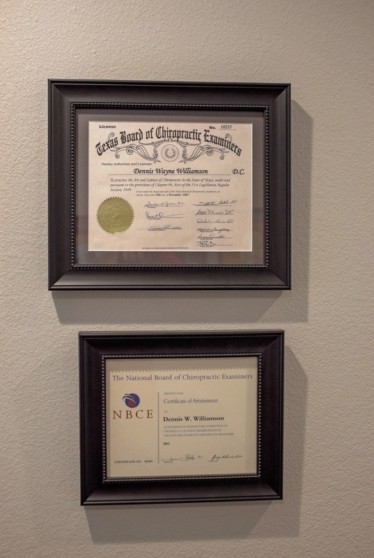 Chiropractic License and Board Certifications